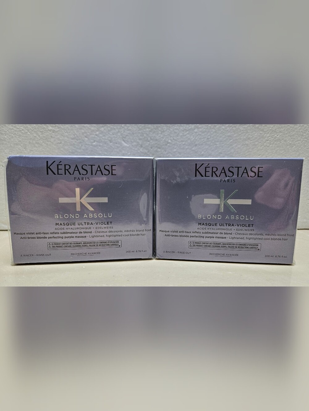 2 Pack New Kérastase Blond Absolu Masque Ultra-Violet Purple Hair Mask 200ml